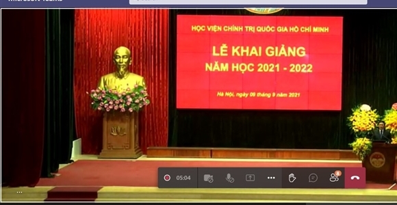Hơn 1000 cán bộ, giảng viên tham dự Lễ khai giảng trực tuyến của Học viện Chính trị Quốc gia Hồ Chí Minh
