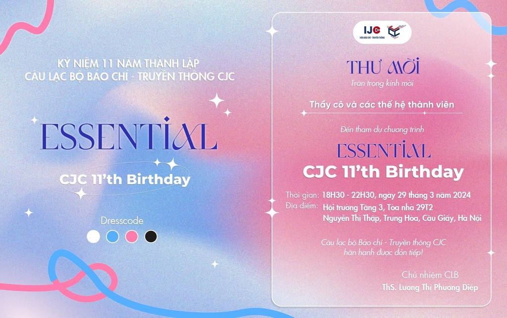 CLB Báo chí - Truyền thông CJC sắp tổ chức lễ kỷ niệm 11 năm thành lập