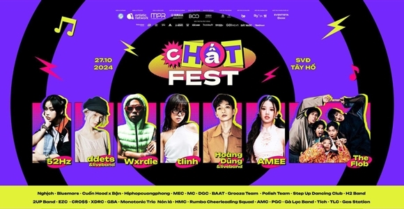 CHẤT Festival: Ngày hội âm nhạc bùng nổ cùng dàn lineup không thể bỏ lỡ tại Hà Nội